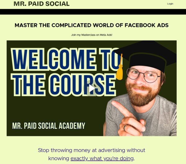 Mr Paid Ads - Media Buying ADS Masterclass